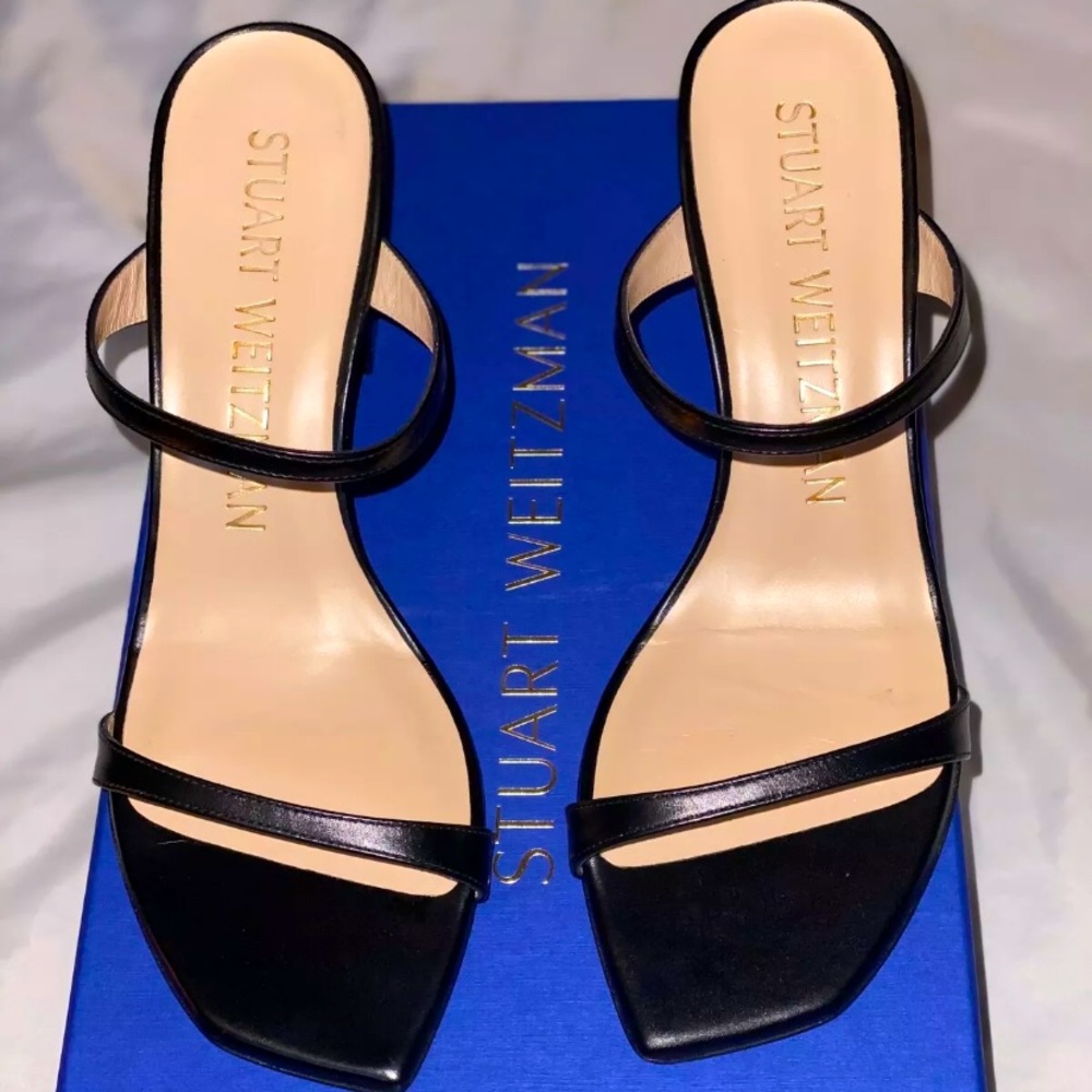 NEW $395 Stuart Weitzman Aleena Heels Black Sz 8